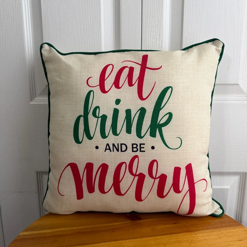 Mainstays eat drink and be merry‎ pillow